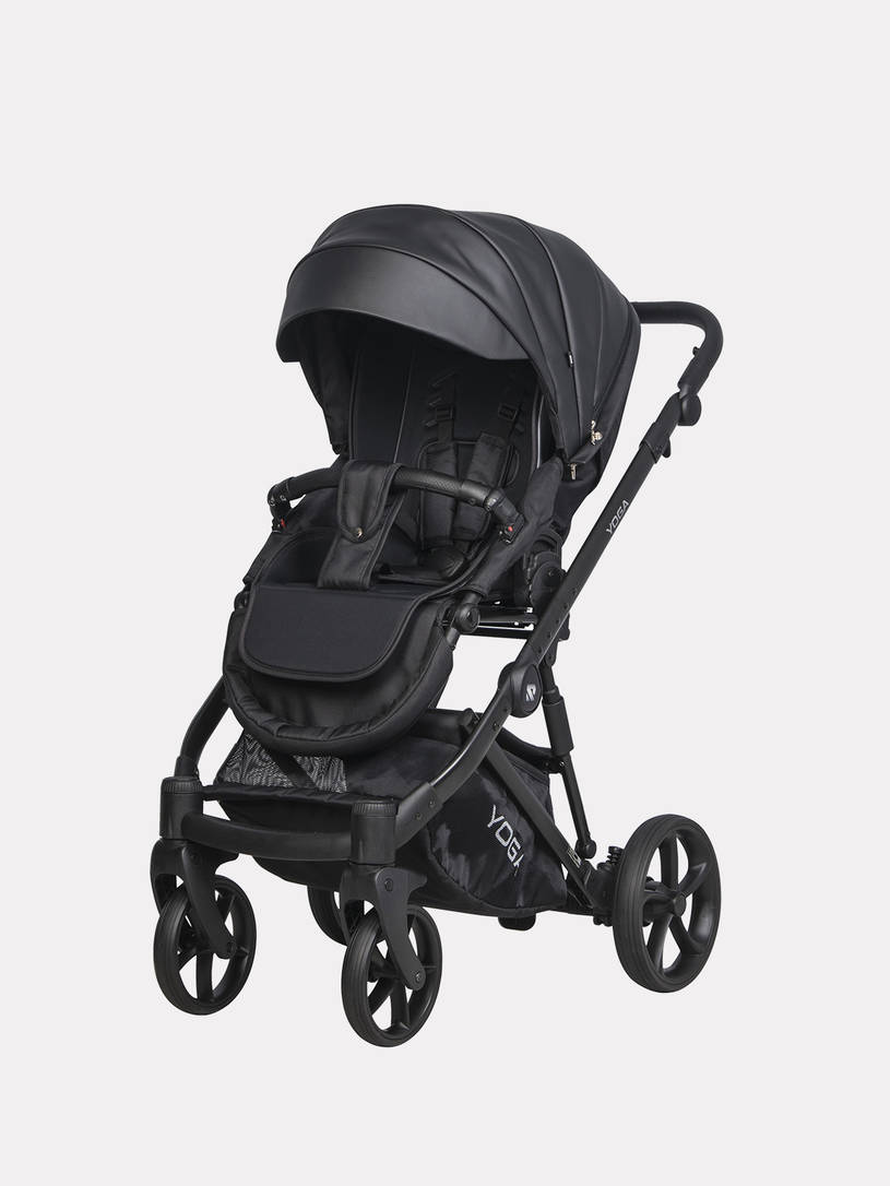 Коляска 3 в 1 Riko Basic Yoga Ecco 12 Black, Черный