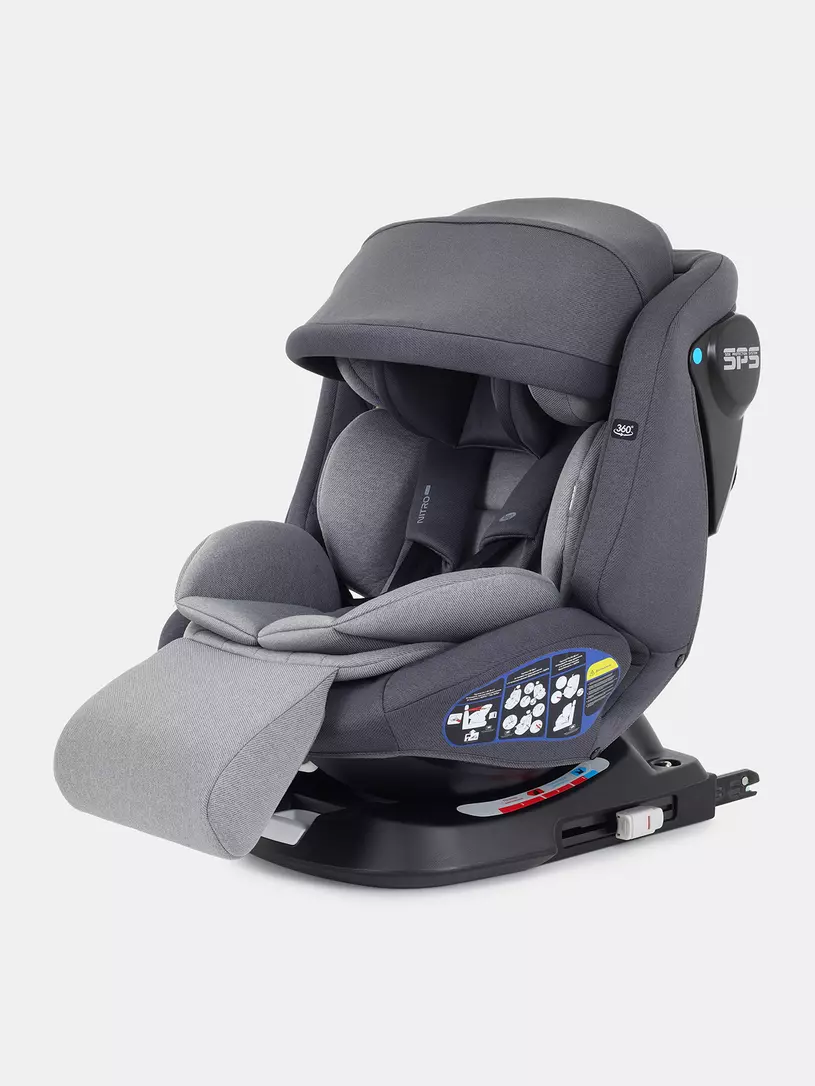 Автокресло Rant Nitro Plus isofix 0/1/2/3 (0-36 кг) Grey