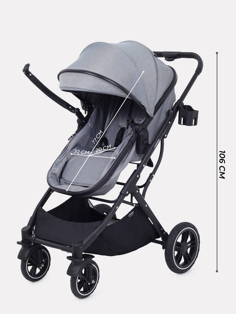 Коляска-трансформер 3 в 1 Mowbaby Jasper Grey