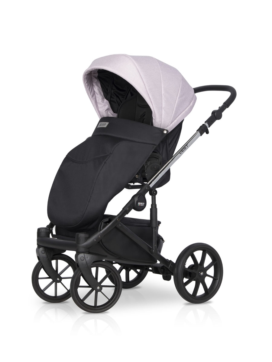 Коляска 2 в 1 Riko Basic Vest 02 Rose светло-розовый