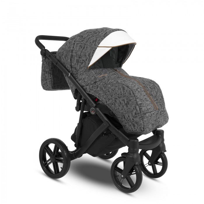 Коляска Camarelo Avenger 2 в 1серый жаккард/белая экокожа