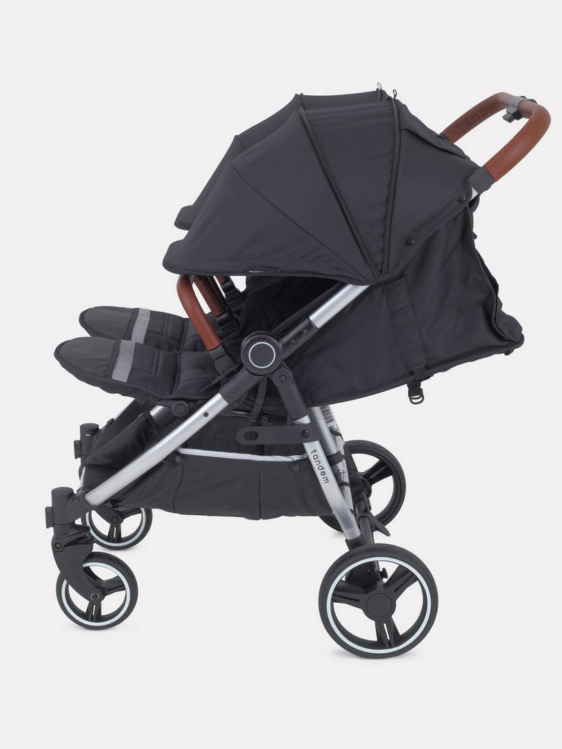 Коляска для близнецов MOWBABY Tandem MB170 Black