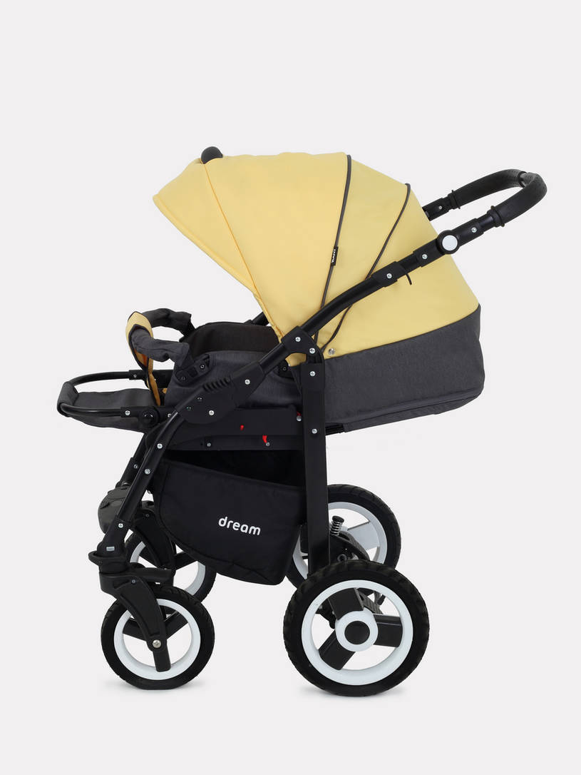 Коляска 2 в 1 Rant Dream 07 серый-желтый