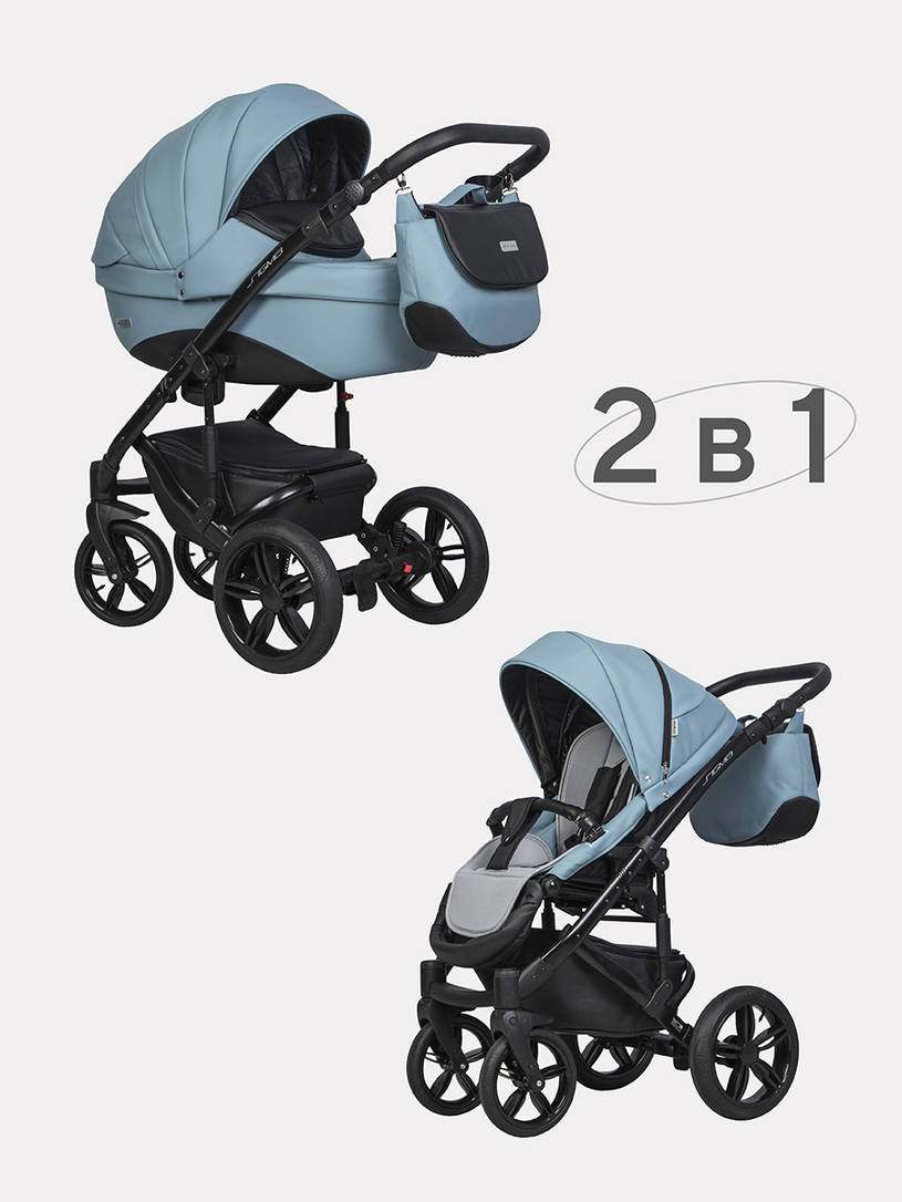 Коляска 2 в 1 Riko Sigma Pro Сrystal blue