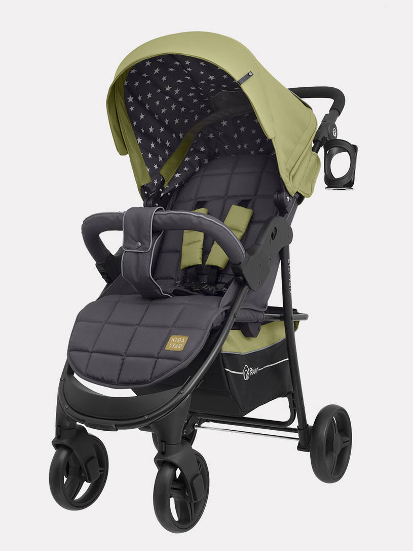 Коляска прогулочная Rant Kira Star Greek Olive. Цвет: Оливковый