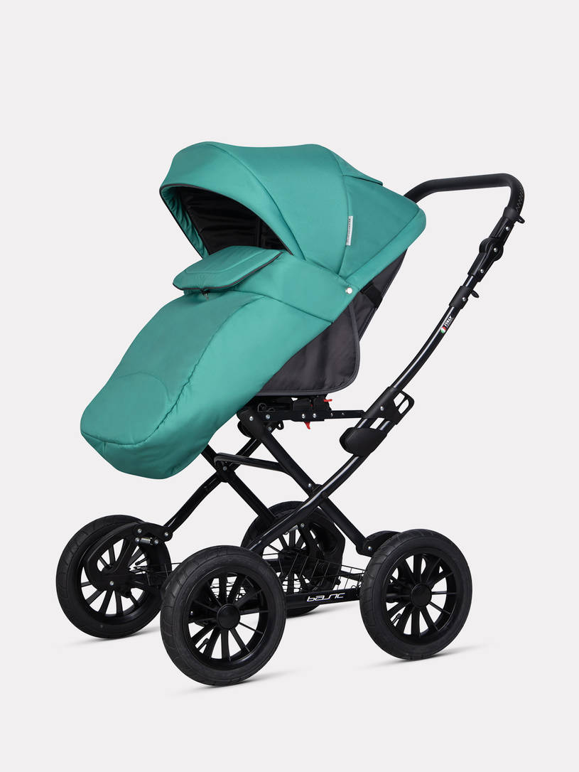 Коляска 2 в 1 Riko Basic Bella Classic 2025 03 серый-малахит