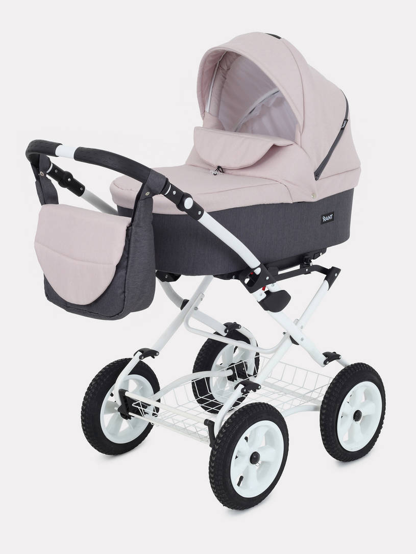 Коляска 2 в 1 Rant Dream Classic 03 серый-розовый