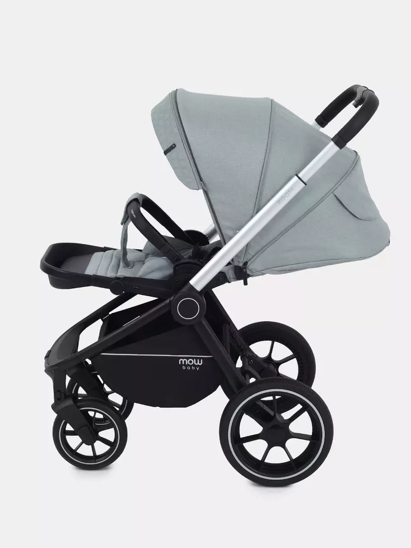 Коляска 3 в 1 Mowbaby Zoom PU silver green tea