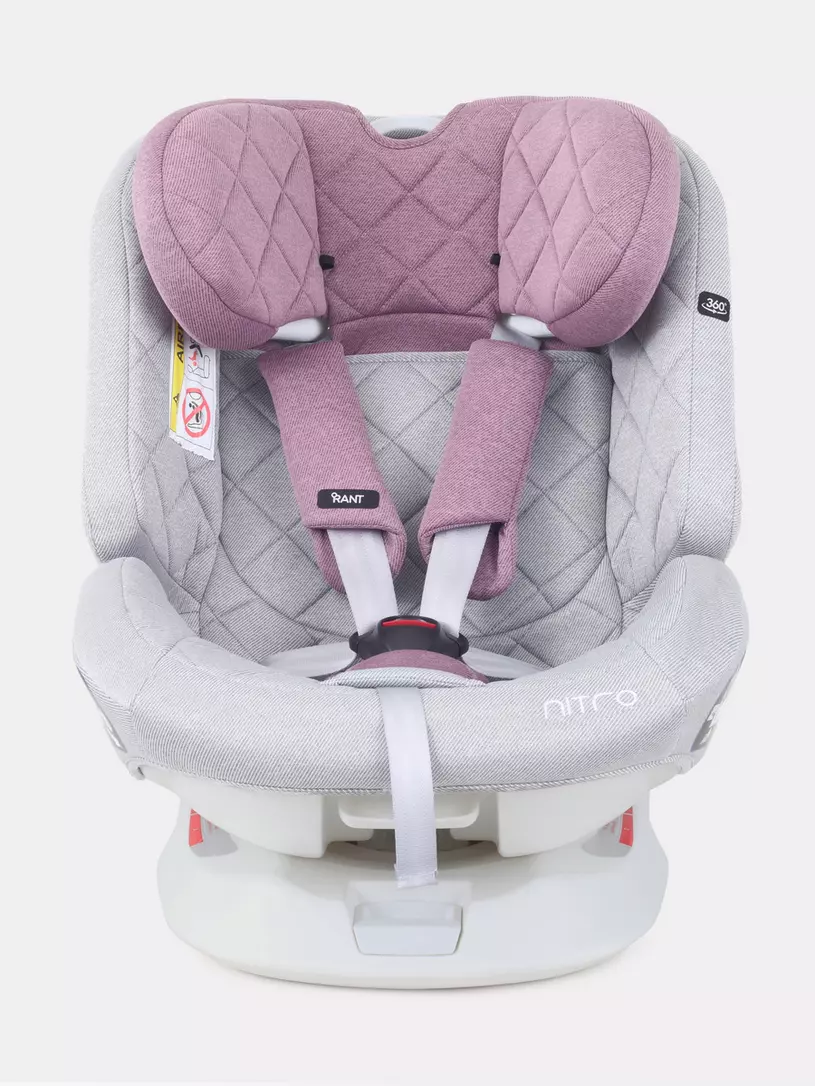 Автокресло Rant Nitro 0/1/2/3 (0-36 кг) Grey/Pink