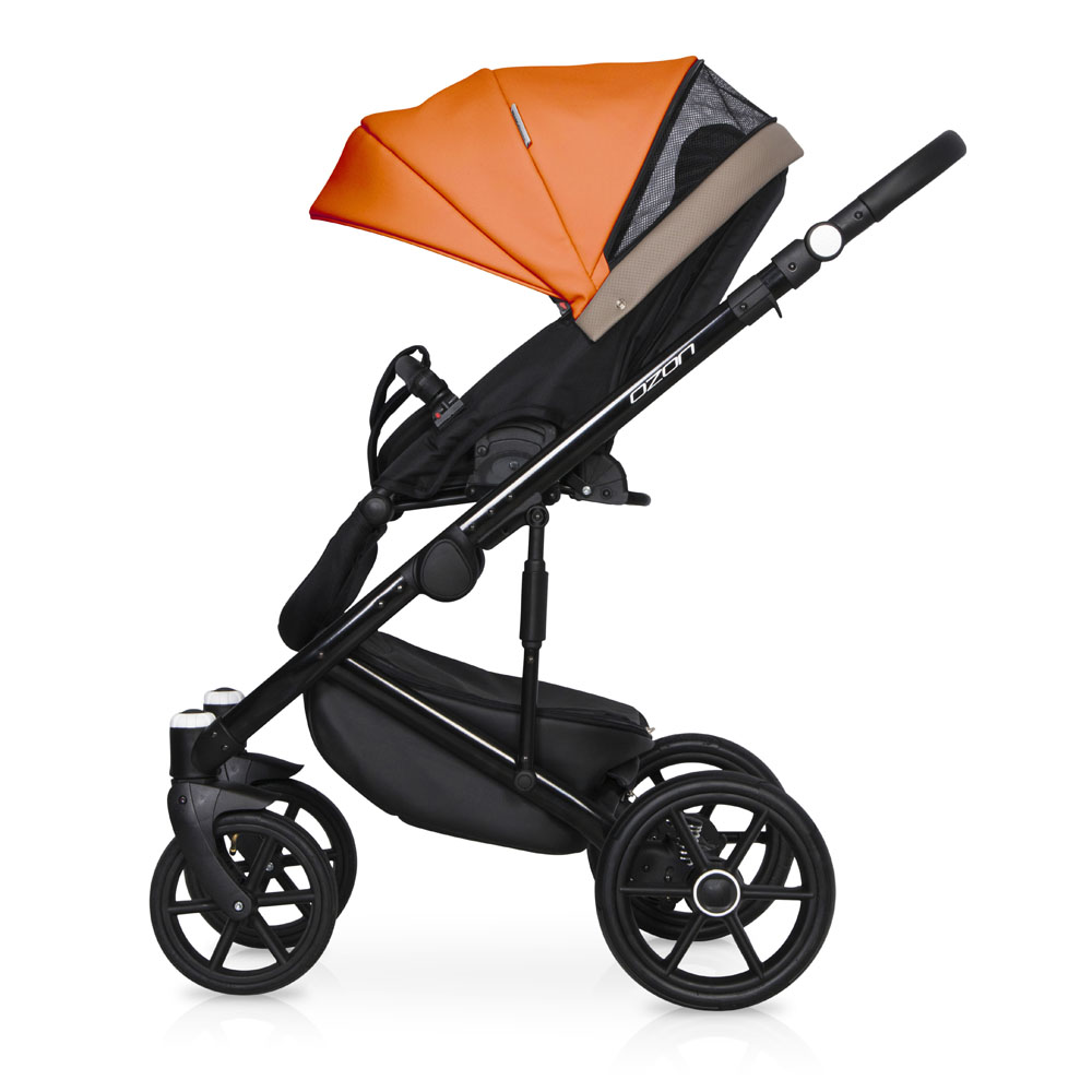 Коляска 3 в 1 Riko Basic Ozon Ecco 24 абрикосовый-бежевый