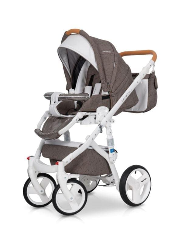 Коляска 2 в 1 Riko Bruno Luxe 01 коричневый