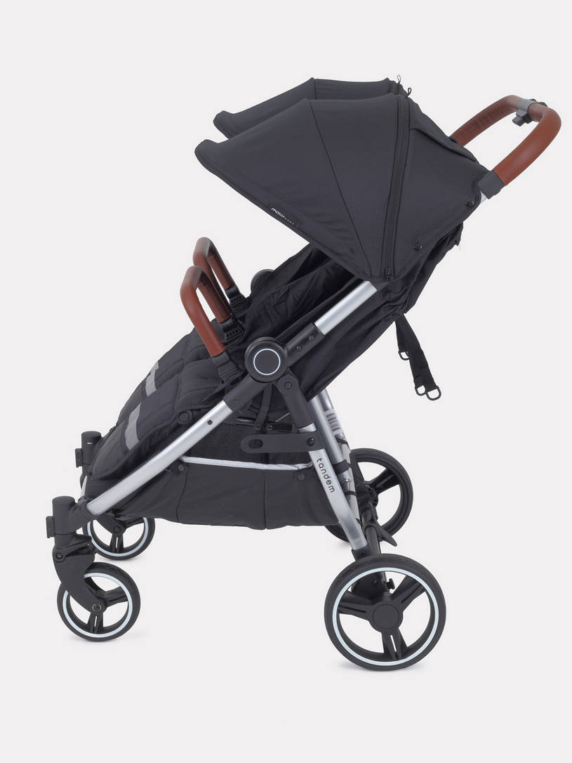 Коляска для близнецов MOWBABY Tandem MB170 Black