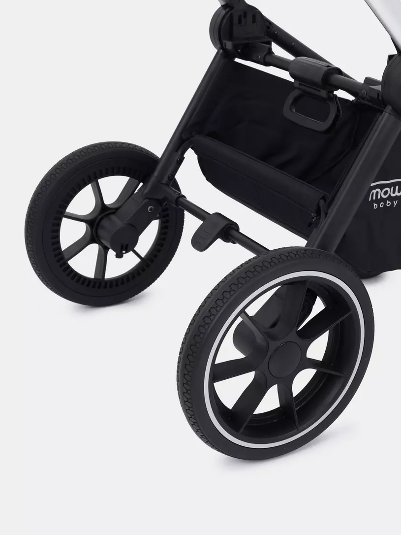 Коляска 3 в 1 Mowbaby Zoom PU silver green tea