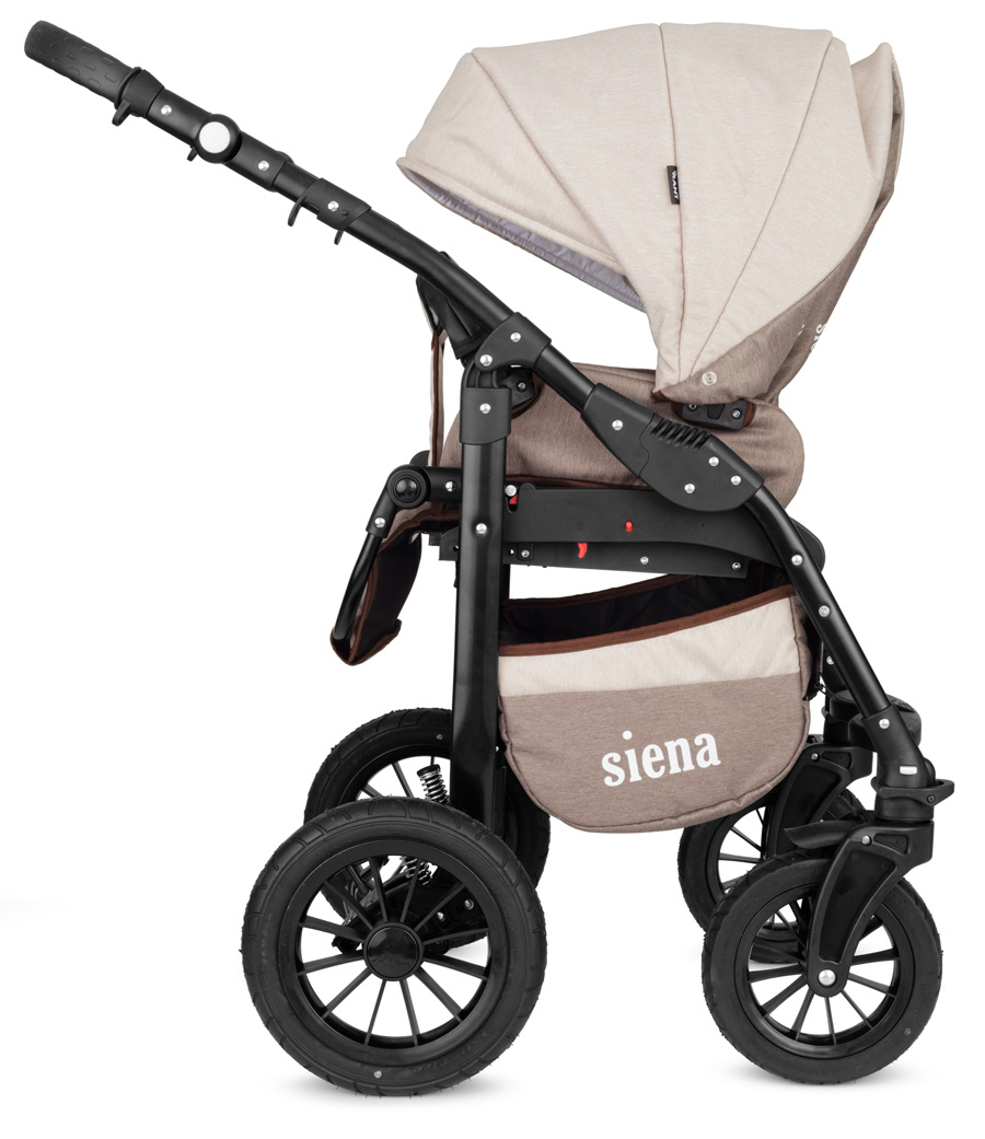 Коляска 3 в 1 Rant Siena 02 коричневый-бежевый