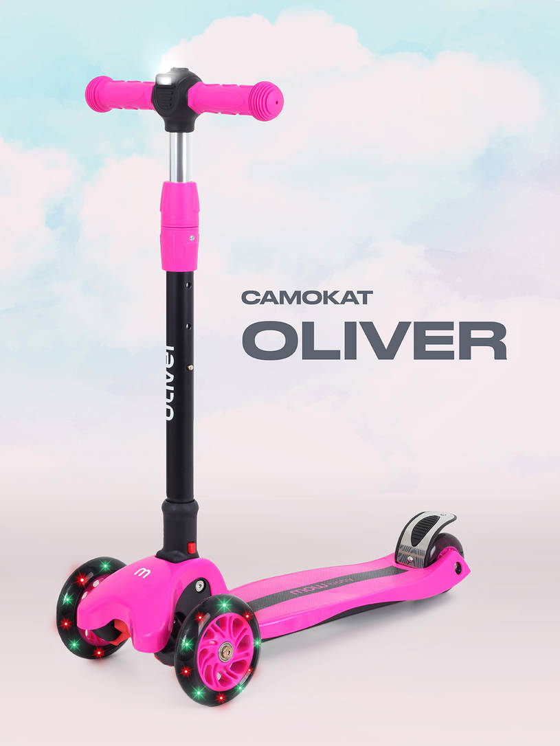 Самокат 3-х колесный Mowbaby Oliver Purple