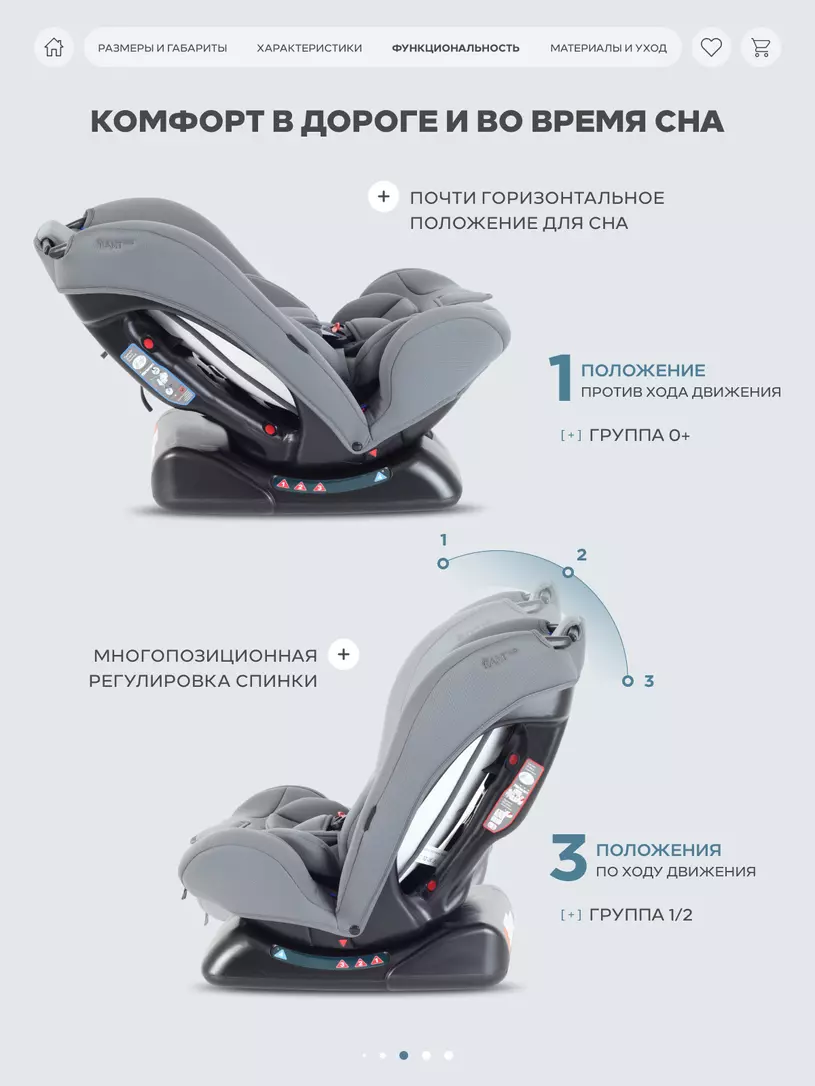 Автокресло Rant Basic Rally Next группа 0+/1/2 (0-25 кг) Grey