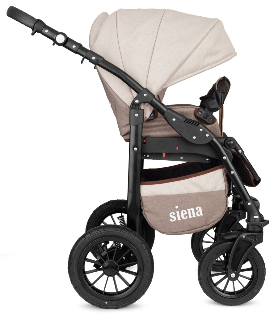 Коляска 3 в 1 Rant Siena 02 коричневый-бежевый