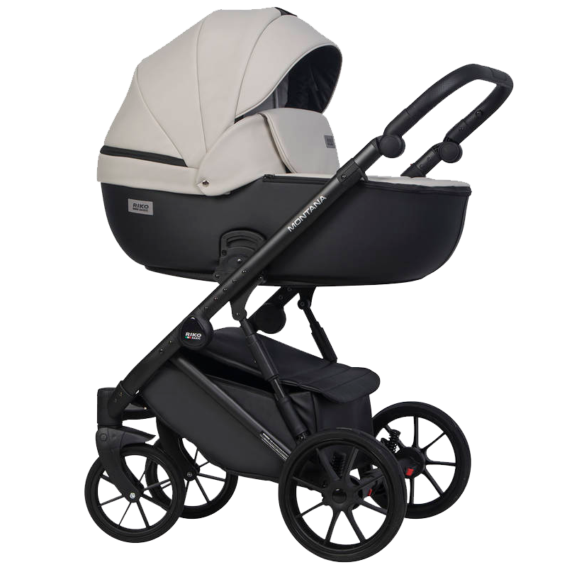 Коляска 2 в 1 Riko Basic Montana Ecco 32 White-Light Silver