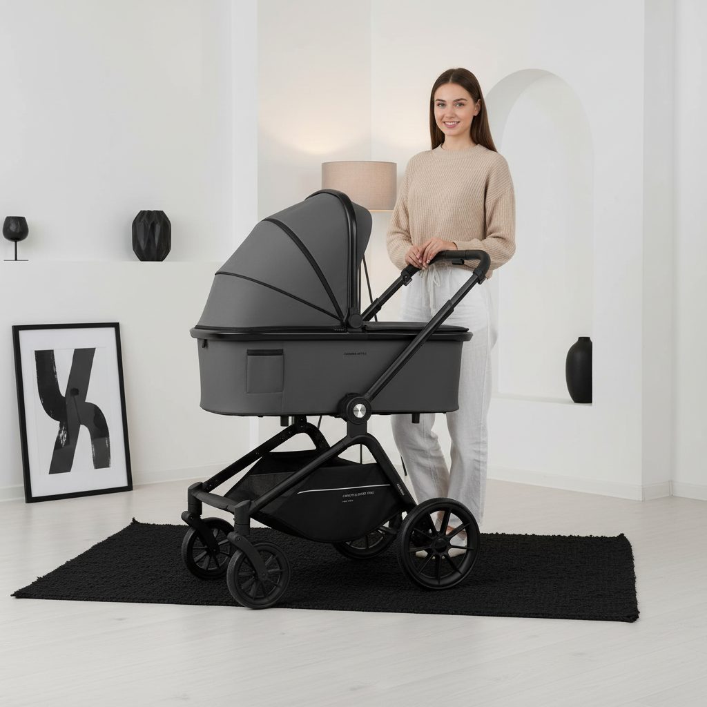 Коляска 3 в 1 Indigo SOLAR серый