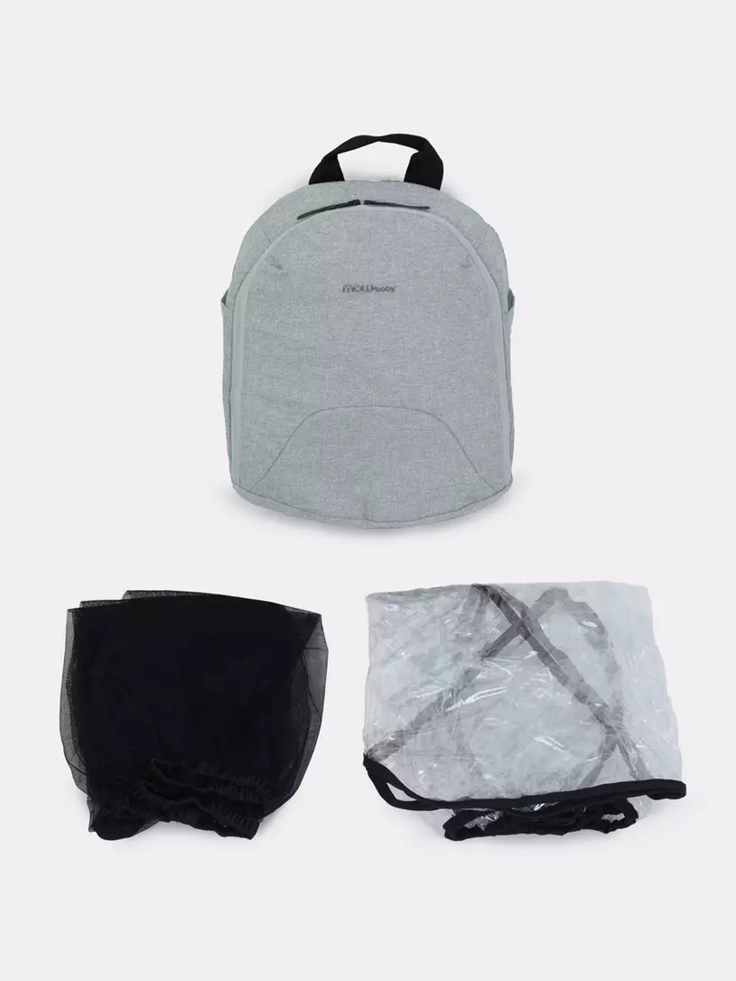 Коляска 3 в 1 Mowbaby Zoom Silver 2025 green tea