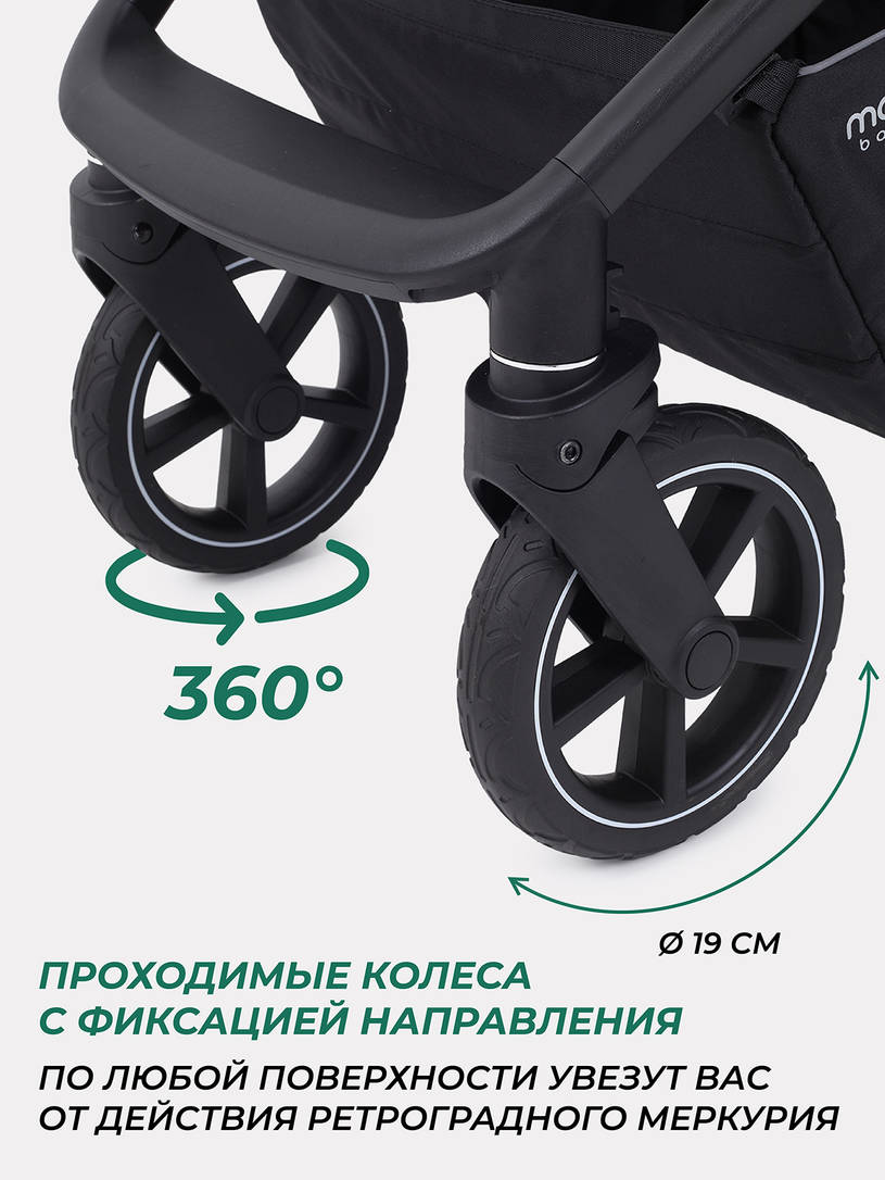 Коляска прогулочная Mowbaby Trail Black