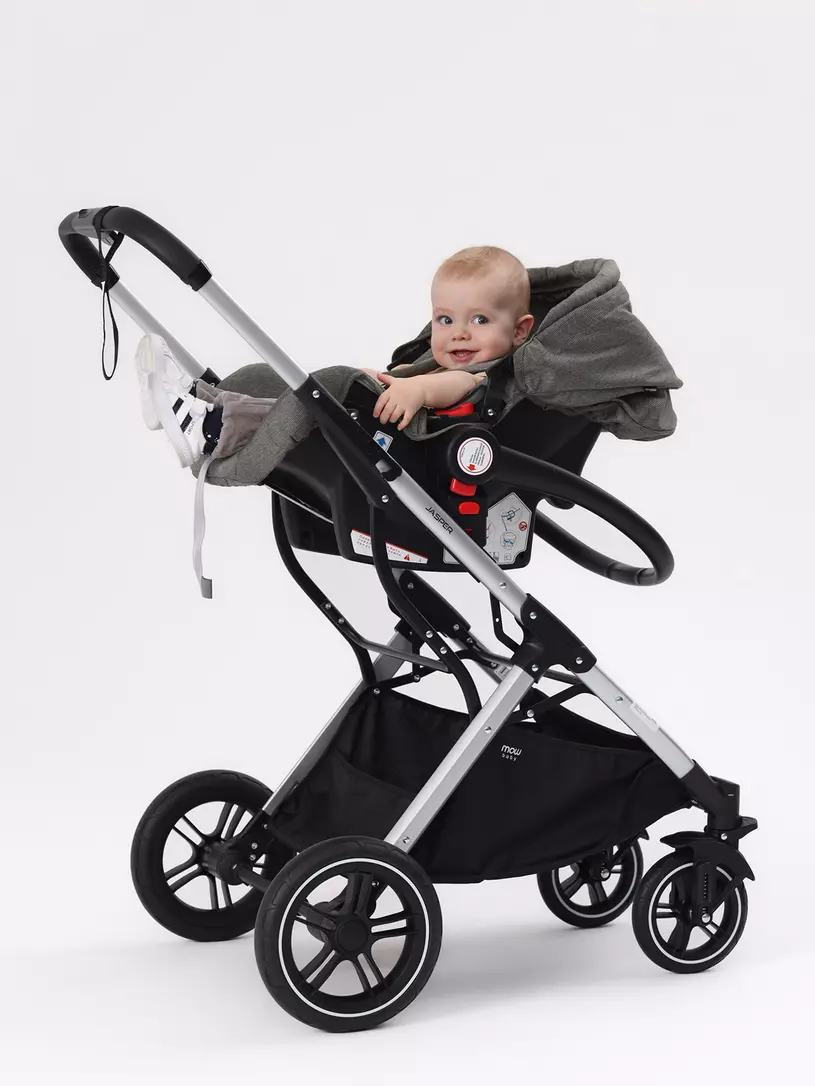 Коляска-трансформер 3 в 1 Mowbaby Jasper Silver green
