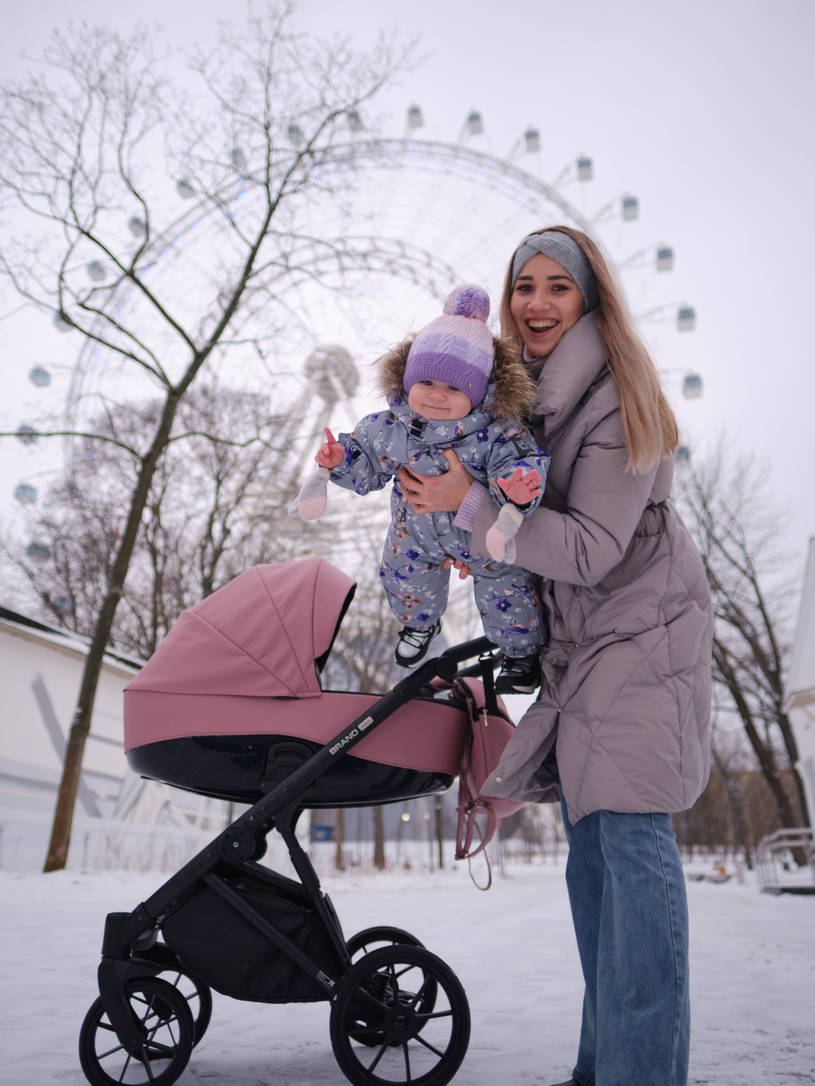 Коляска 2 в 1 Riko Brano Pro Energy pink