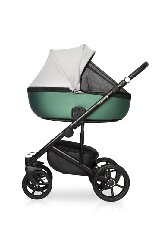Коляска 3 в 1 Riko Basic Ozon Shine 05 серо-зеленый