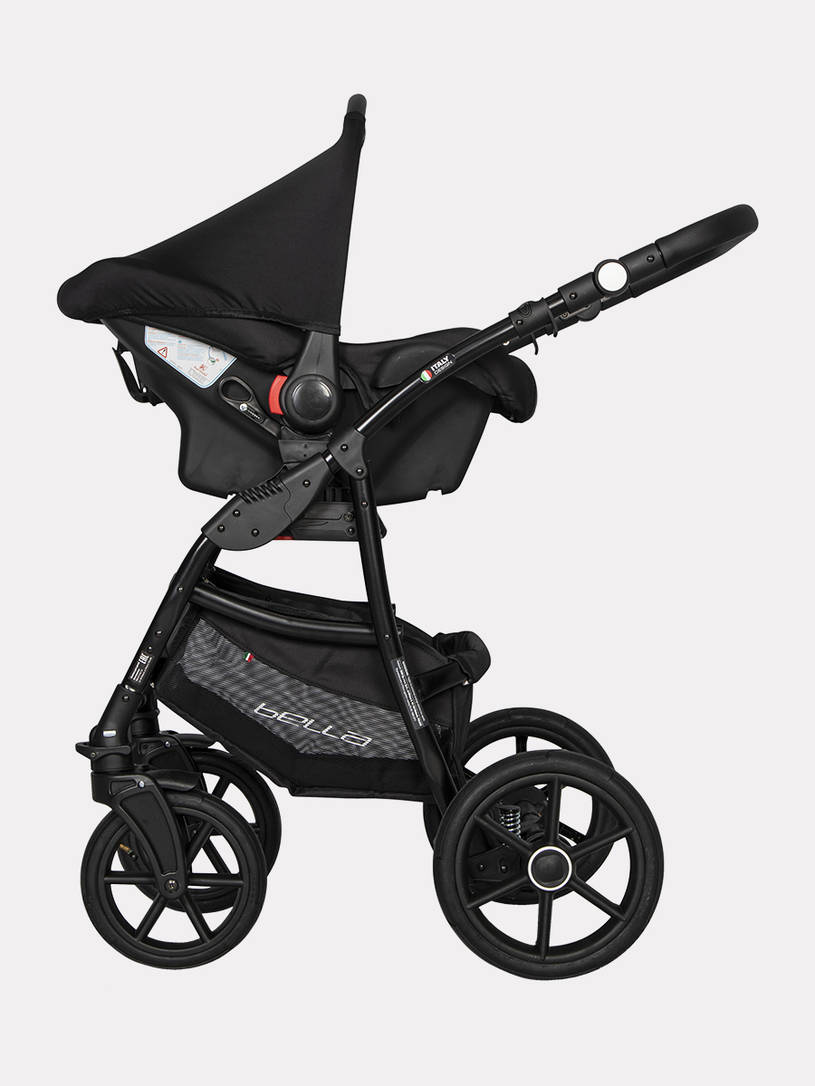 Коляска 3 в 1 Riko Basic Bella 03 серый-малахит