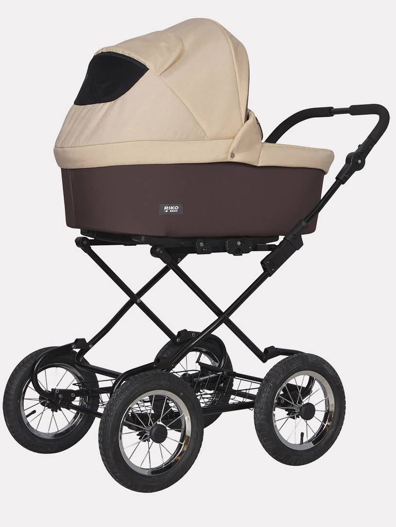 Коляска 2 в 1 Riko Basic Bella Classic 07 коричнево-бежевый