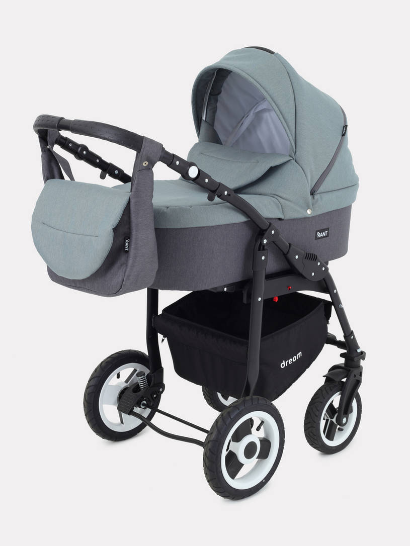 Коляска 3 в 1 Rant Dream 06 серый-зеленый