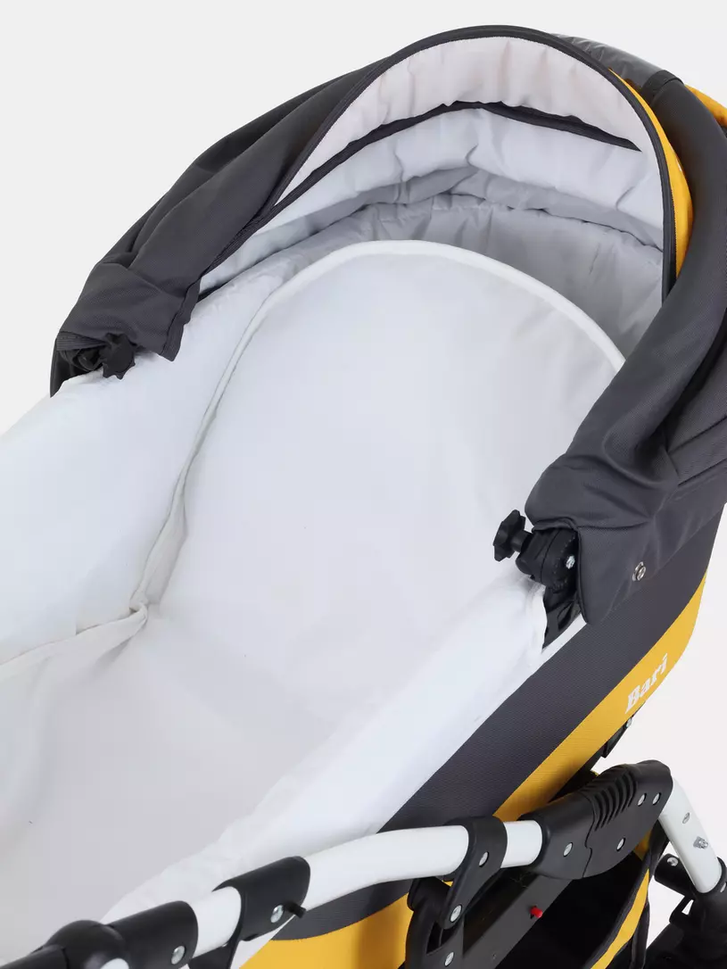 Коляска 2 в 1 Bart-Plast Bari 05 серо-желтый