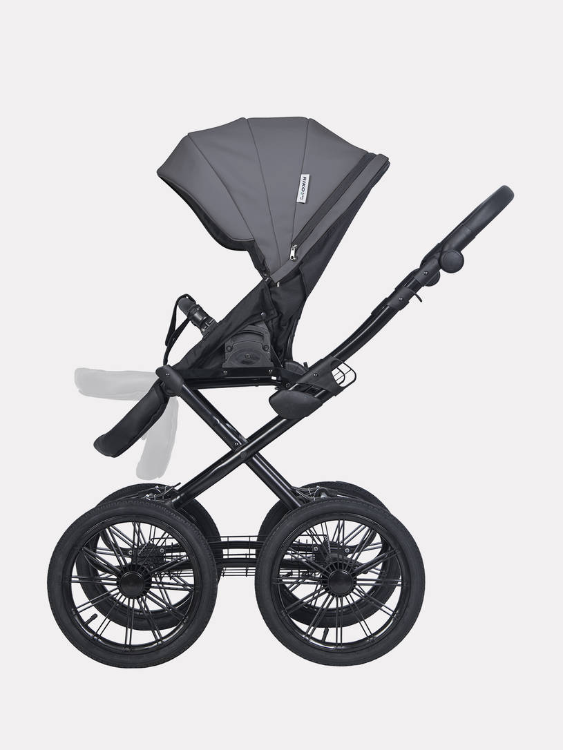 Коляска 2 в 1 Riko Basic Montana Ecco Prestige 24 Graphite