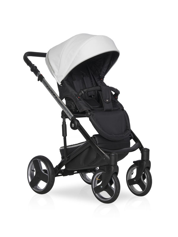 Коляска 2 в 1 Riko Basic Ozon Premium 31 белый-серебристый
