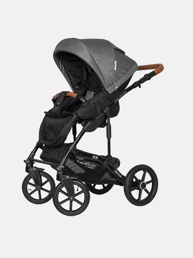 Коляска 2 в 1 Riko Basic Bella Life 06 anthracite