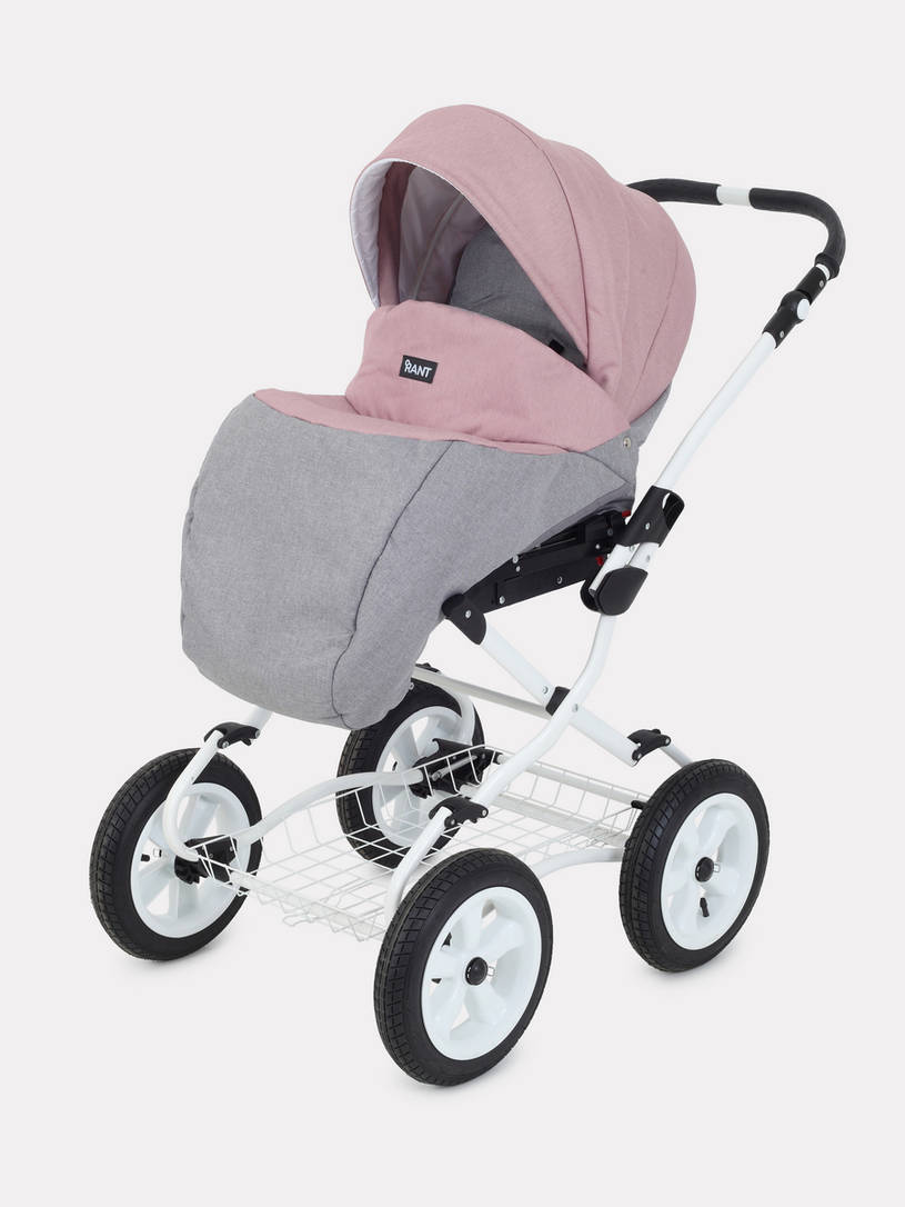 Коляска 2 в 1 Rant Siena Classic 07 серый-розовый
