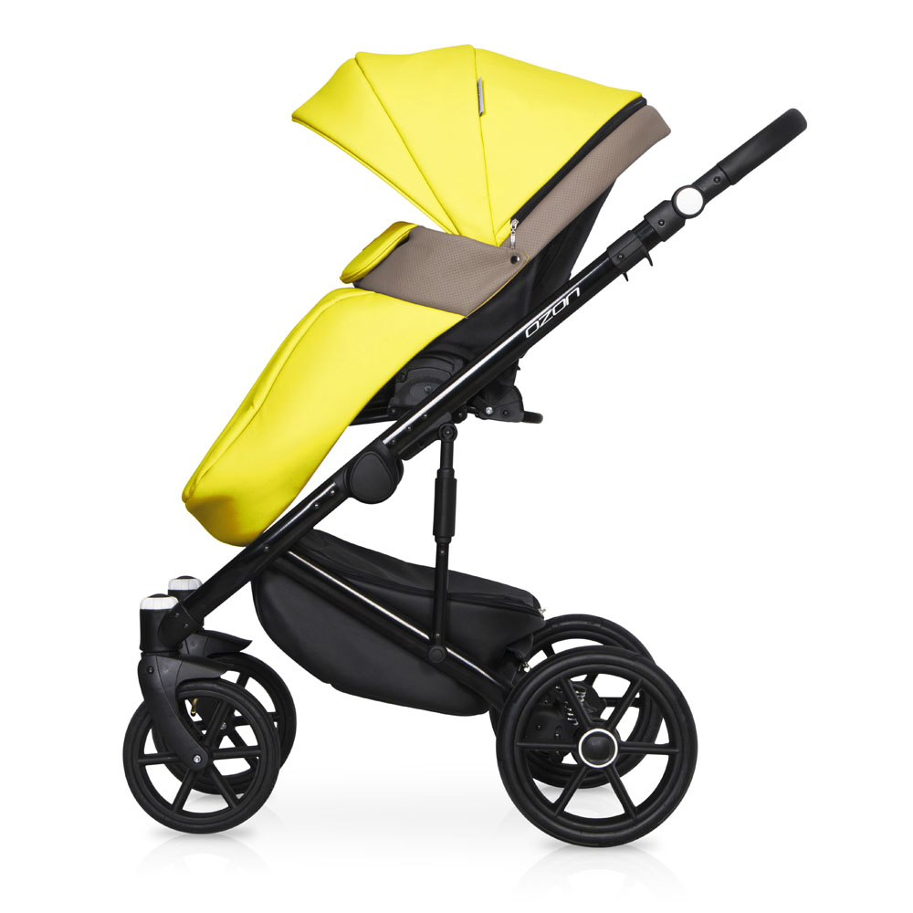 Коляска 3 в 1 Riko Basic Ozon Ecco 26 лимонный-бежевый