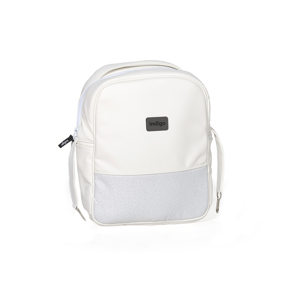 Коляска 2 в 1 Indigo PORTO - Po 07 (белая кожа+белый узор)