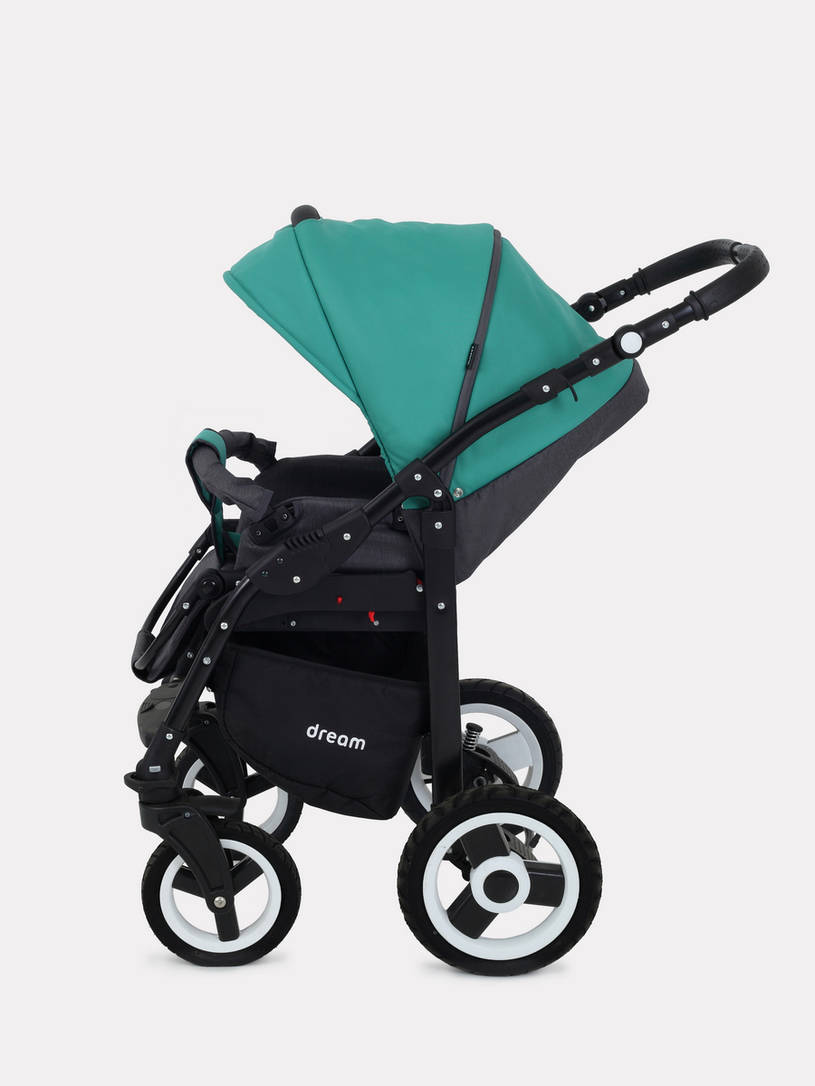 Коляска 3 в 1 Rant Dream 08 серый-темно-зеленый