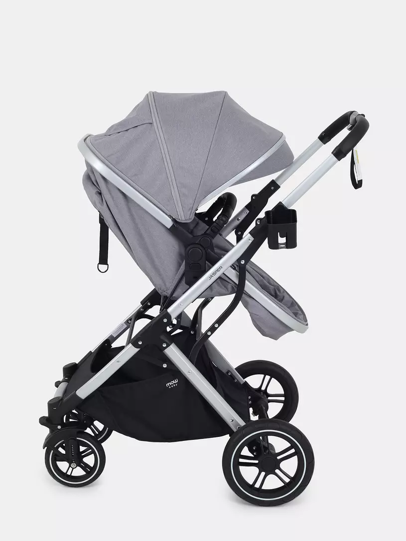 Коляска-трансформер 3 в 1 Mowbaby Jasper Silver grey