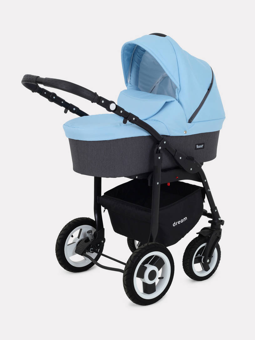 Коляска 3 в 1 Rant Dream 09 серый-голубой