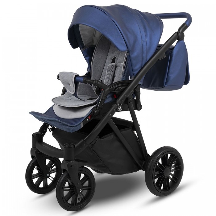Коляска Camarelo Zeo 3 в 1 экокожа синий