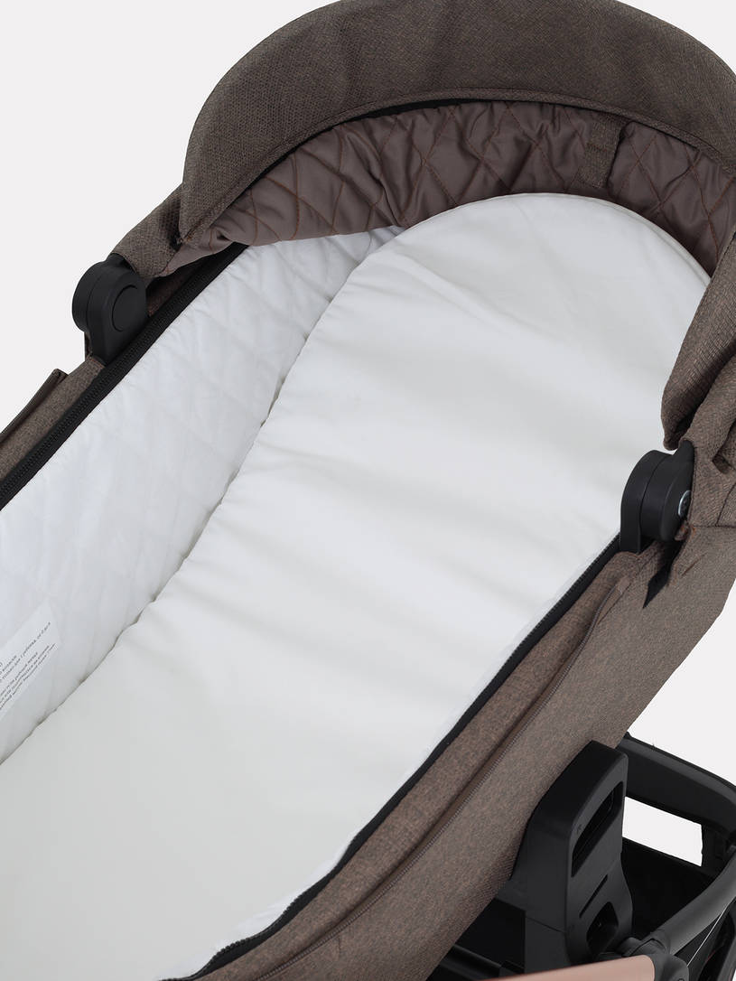 Коляска 2 в 1 Mowbaby Zoom PU silver cacao brown