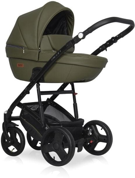 Коляска 2 в 1 Riko Basic Aicon Ecco 08 оливковый