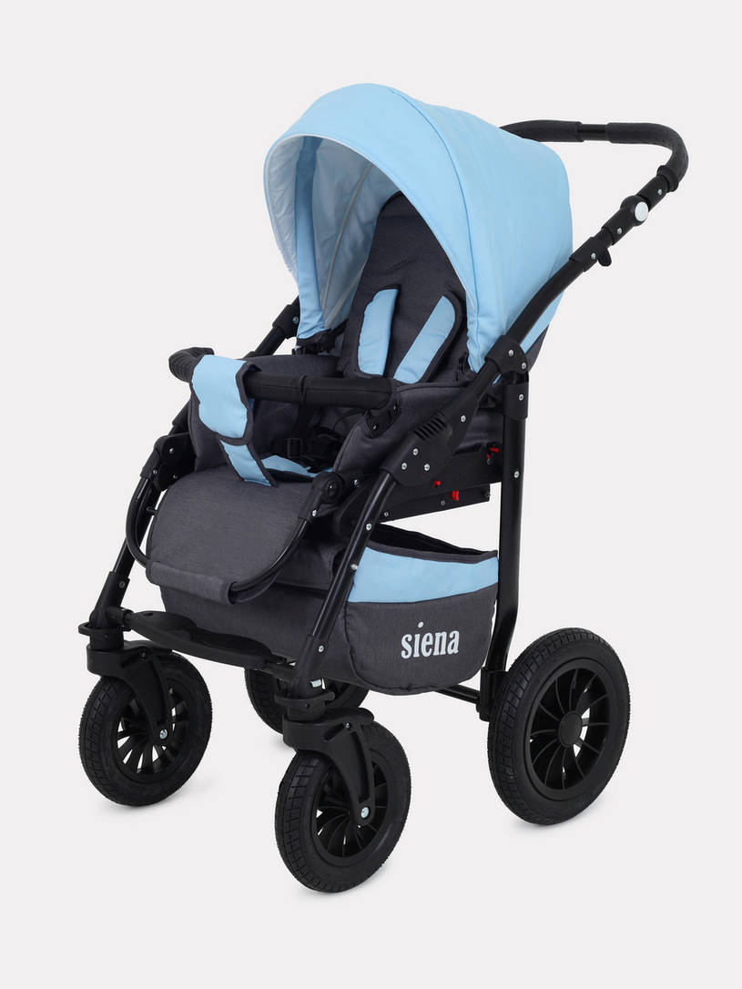 Коляска 3 в 1 Rant Siena 12 серый-голубой