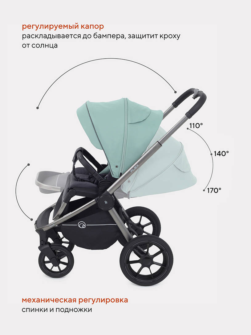 Коляска 2 в 1 RANT FLEX PRO 2023 RA074 GREEN