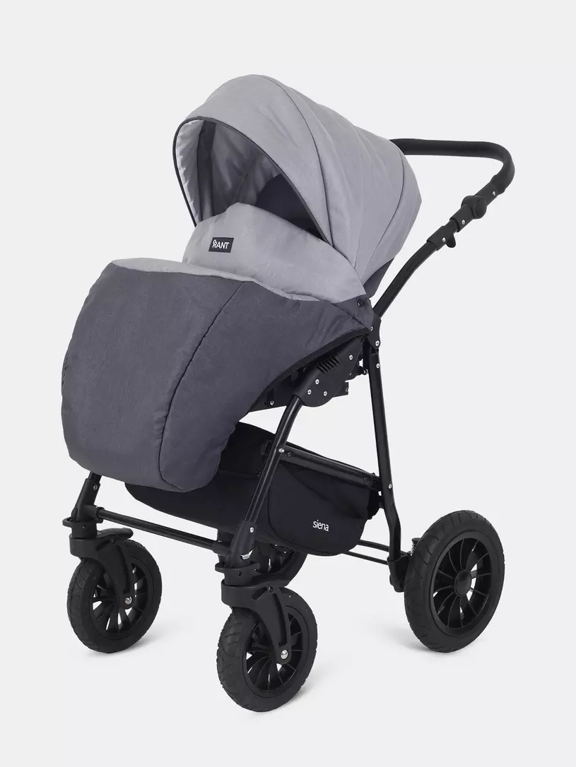 Коляска 3 в 1 Rant Siena 2024 02 темно-серый - светло-серый