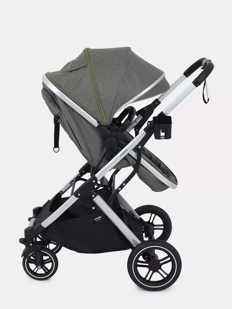 Коляска-трансформер 3 в 1 Mowbaby Jasper Silver green