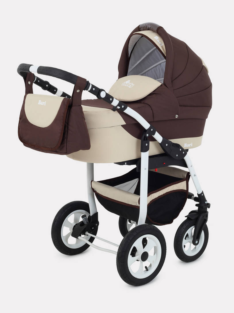 Коляска 2 в 1 Bart-Plast Bari 04 коричнево-бежевый