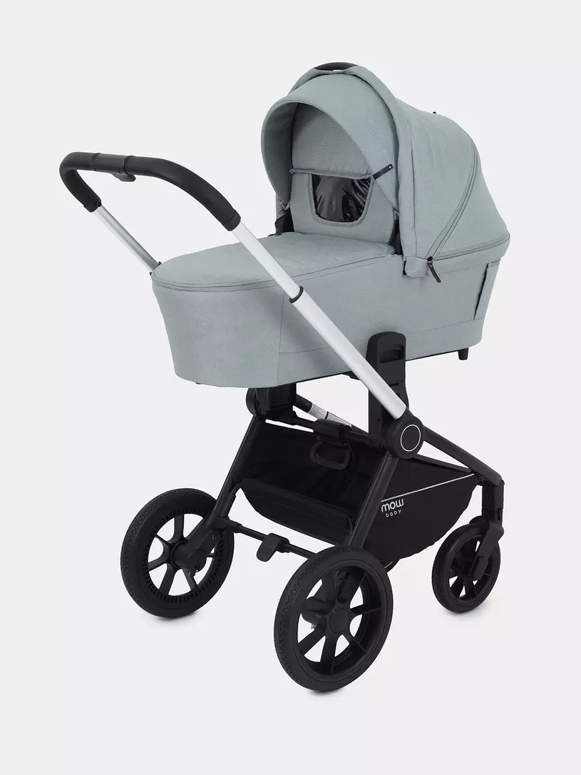 Коляска 3 в 1 Mowbaby Zoom Silver 2025 green tea
